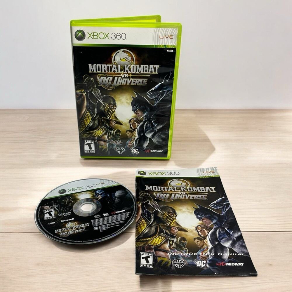 Mortal Kombat vs. DC Universe Xbox 360 2008 Video Game Complete Tested Working